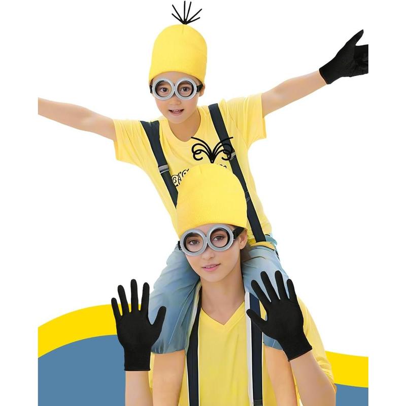 Minions Halloween Adult Costume Set: Funny Hat, Goggles & Gloves for a Thrilling Night of Frights and Laughs That Will Shock and Amuse Your Neighbors! Hizhogqul Minions Halloween Adult Costume Set: Funny Hat, Goggles & Gloves for a Thrilling Night of Frights and Laughs That Will Shock and Amuse Your Neighbors! Hizhogqul