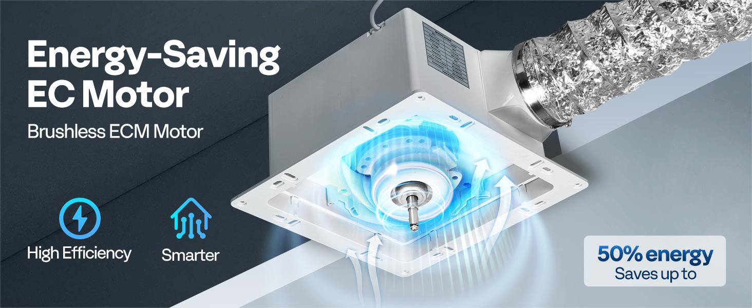 VIVOHOME Bathroom Exhaust Fan with Light, Ceiling Ventilation Fan, 3-Color Adjustable LED (3000K/4500K/6500K), 4" Duct Mount for Shower & Home Use