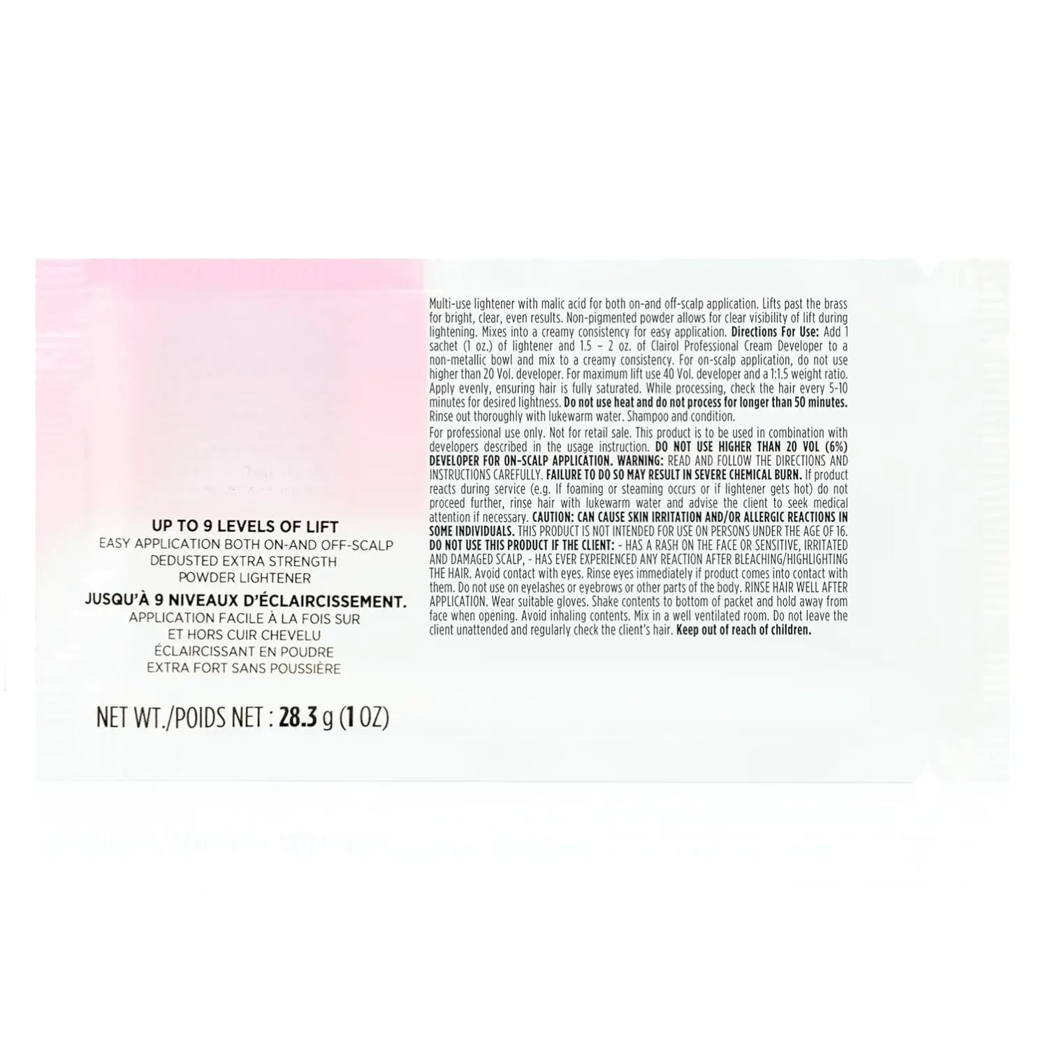 Clairol Professional BW2+ Extra Strength Powder Lightener - 1oz (28.3g) Ethical Hair Care Pack, 9 Levels of Lift for Hair Highlights, Vegan Formula