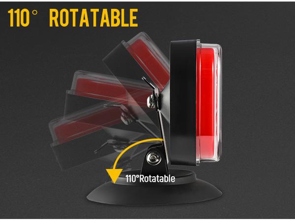 Partsam Wireless LED Trailer Light Kit Portable Magnetic Rectangle Stop Turn Reverse License Towing Tail Lights w Metal Bracket 7 Pin Plug for Trucks Trailers 12 -24V IP67 Waterproof