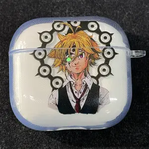 Meliodas Earphone -The Seven Deadly Sins Cool Anime Character AirPods Case Stylish Cover for AirPods 34Pro2,Otaku Accessory, Trending Gift Idea for Anime Fans Cool anime character design - perfect for fans & collectors