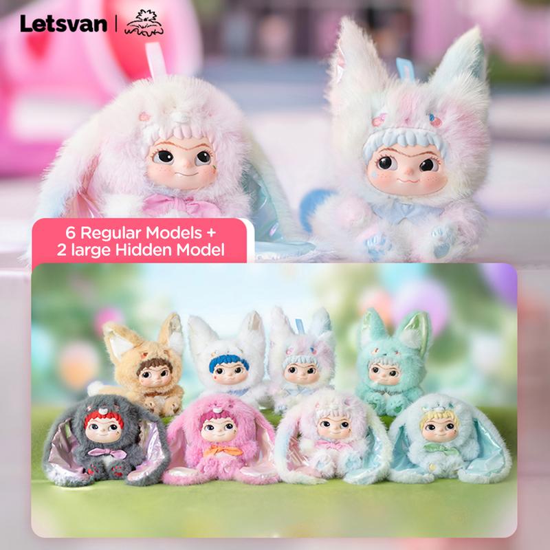 WAKUKU Fox & Bunny Trick or Treat Series Blind Box Figures Halloween Holiday Gift for Kids Friends for Her Cute Animal Collectibles Toy Gift Adorable Anime Costume Vinyl Figures Decor Holiday Halloween Christmas Gift for Her Him Kids and Adults