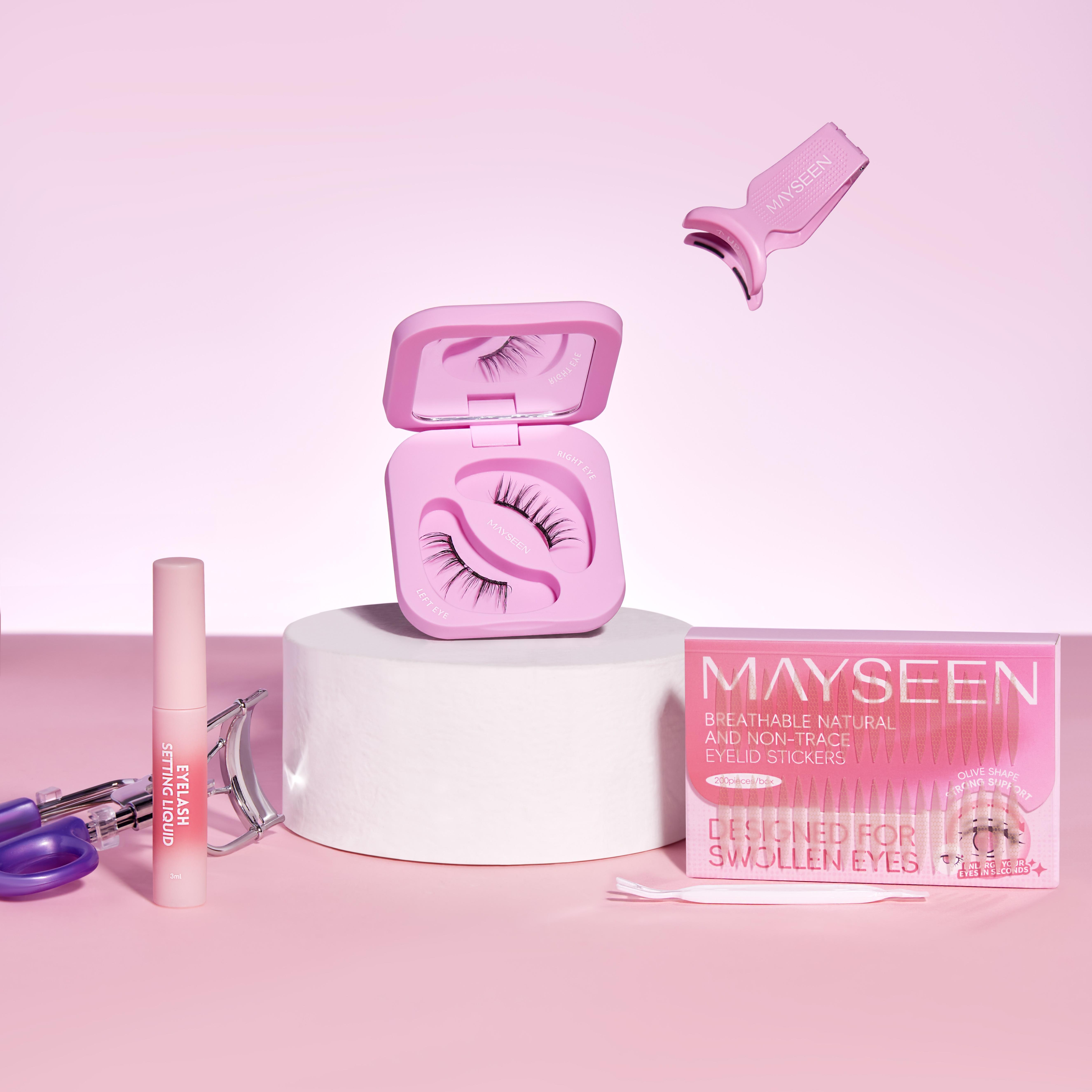 MAYSEEN Soft Magnetic Eyelashes, 11 Options, Eyelash Extensions with Applicator Kit, Reusable Magnetic Lashes, Glue-free, Waterproof, Lightweight, Fluffy Soft Magnetic Strip with Free Gifts: Eyelash Curler & Lash Setting Liquid, Gifts Pack, Cosmetic