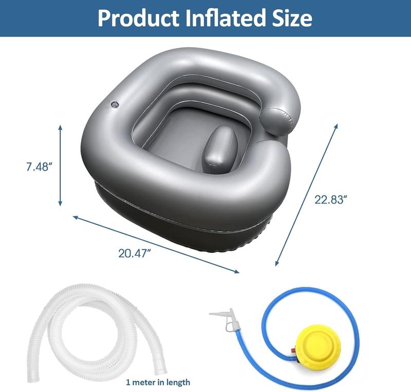 Inflatable Hair Washing Shampoo Basin, Portable Hair Washing Bowl for Bedridden, Disabled, Injured, Elderly, Hair Shampoo Bowl for Dreadlocks and at Home Hair Washing Sink