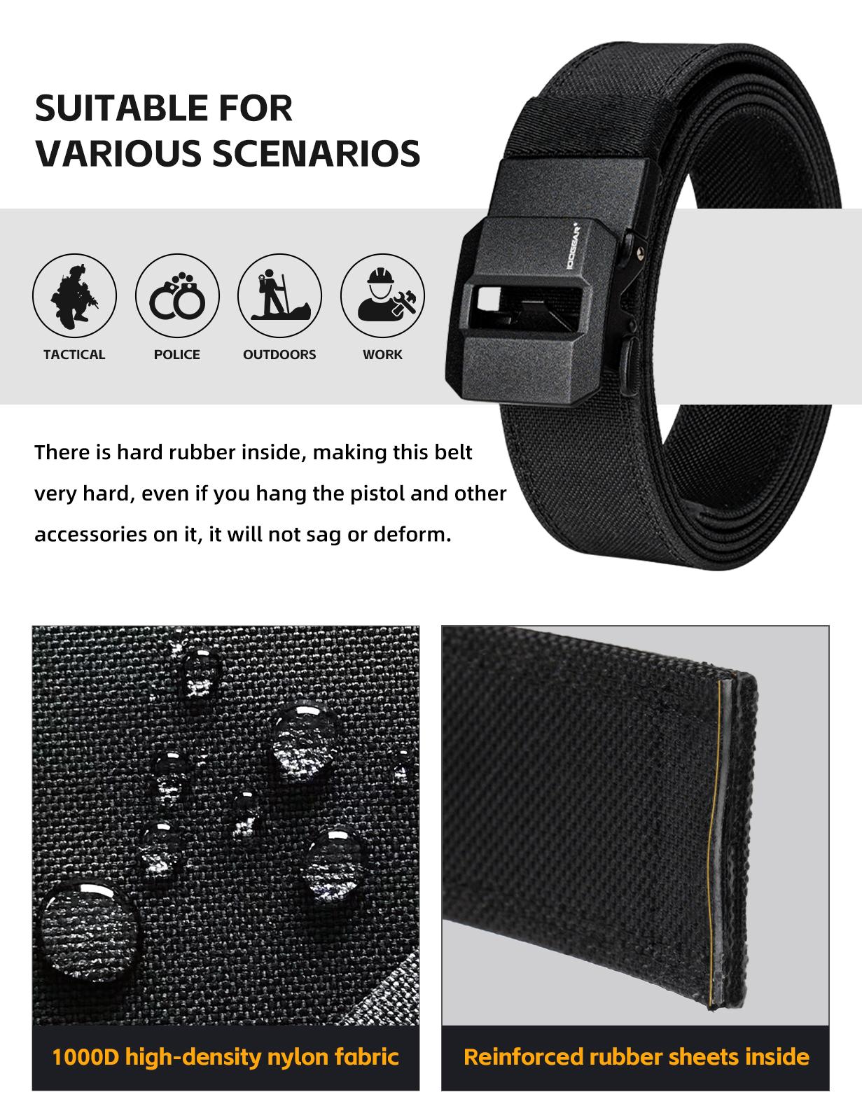 IDOGEAR 1.5" Ratchet Nylon Sport Belts Quick Adjustment Buckle CCW Belts 3430 SpringStatements