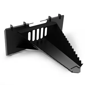 Garvee Economy Series Stump Bucket Attachment with Universal Skid Steer Quick Tach, Serrated Leading Edge, Tree Scoop Digger for Removing Smaller Tree Stumps and Light Duty Ripping Roots, Black