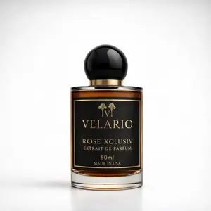 Velario Rose Xclusiv Extrait de Parfum 50ml Rich Floral Fragrance with Velvety Rose Creamy Vanilla & Luminous Incense Made in USA