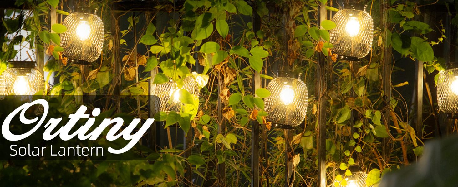 Solar Garden Lights,2/4 packs Solar Hanging Lantern Outdoor Garden with IP65 Waterproof,Waterproof Tree Light for Garden Yard Pathway,Garden Decor