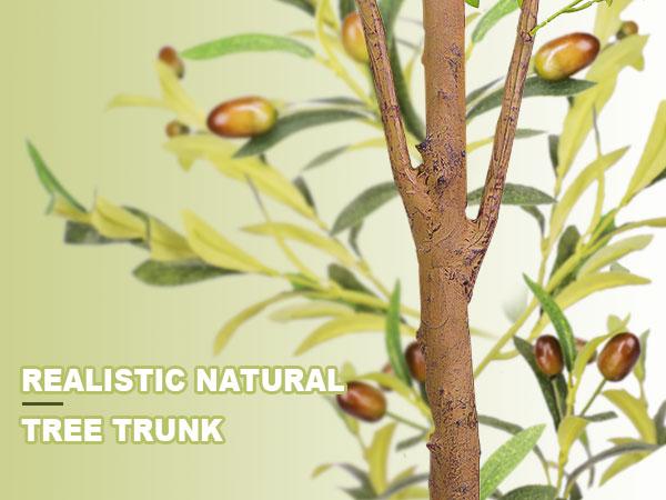 7 FT/6FT/5FT Artificial Olive Tree - Lifelike Faux Silk Olive Plant with Olive Leaves, Ideal for Home (Living Room, Bedroom, Balcony Corner), Office, and Garden Decor.