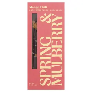 Spring & Mulberry Date-Sweetened Chocolate, Mango Chili, 2.1 oz (60 g)