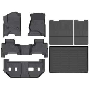 COLANAT for Chevy Suburban 2015-2020 (8-Seat Bench Only - Not 7-Seat) Floor Mats & Cargo Liner Set, All-Weather 3D Scanned Full Coverage Protection Custom Fit High Edge Waterproof Odorless Liners SUV Accessories