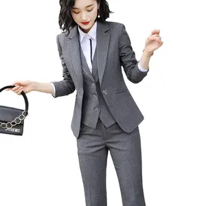 Three-Piece Tailored Pant Suit Set