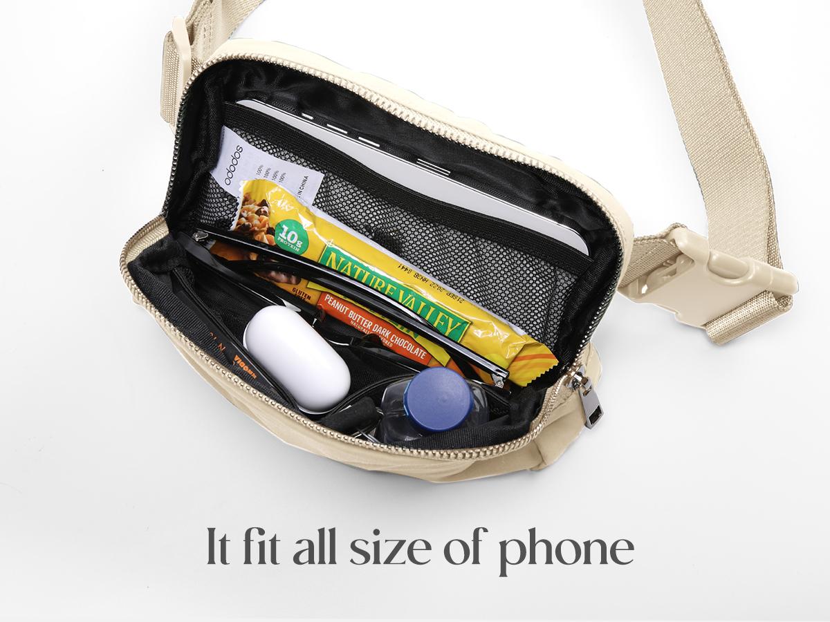 ODODOS Unisex Mini Belt Bag with Adjustable Strap Small Fanny Pack for Workout Running Traveling Hiking