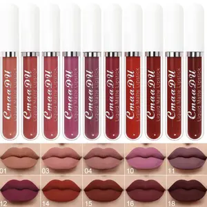 10 Pcs Matte Lipstick Cosmetic Lip Glaze Nonstick Easy To Apply   Long Lasting Lipgloss Suitable For Beginners Beauty Makeup
