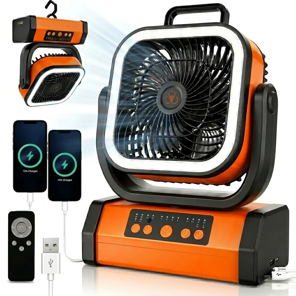 Bluetooth Fan, Camping Fan Rechargeable with 30000mAh Battery,360° Rotatable with usbFan, Portable Tower Fan, Portable Led Fan, Rotating Body Fan, Portable Desk Fan,  Personal Cooling Fan cool portable,turbo,mini fan low noise,outdoor,activity