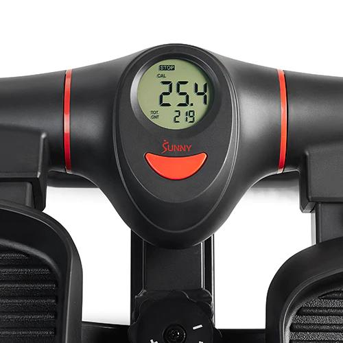 Sunny Health & Fitness Premium 2-in-1 Mini Power Stepper with Resistance Bands, Home Gym Workout Fitness, Compact Home Cardio Machine, Stair Stepper, Portable Quiet Elliptical Motion, Leg/Thigh/Glute Toner, Full-Body Rehab & Fat Burn, 330 lbs Capacity