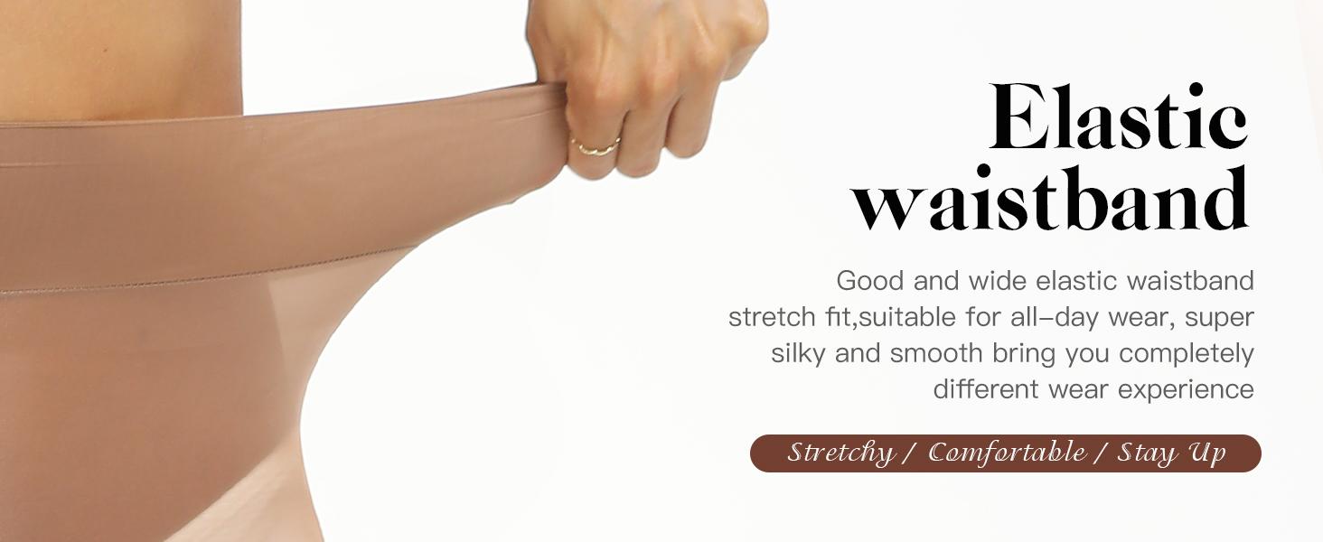 MANZI Women's Shiny Sheer Tights High Waist Silk Comfort Stockings Oil Shimmery Nylons Pantyhose Silky Spandex Elastic Dressy Legwear SpringStatements