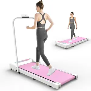 【Bellemave】2.5HP horsepower 2-in-1 folding walking machine with 265 pounds load-bearing capacity, five layers of shock absorption running belt, 0.5-5mph speed regulation, LED multifunctional display, home office, silent sports