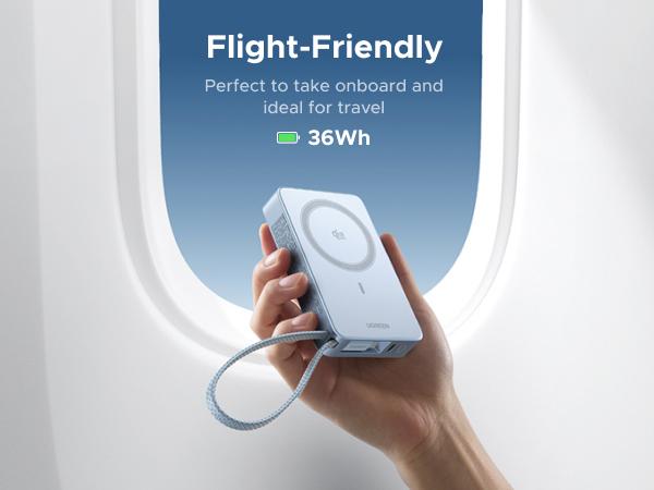 UGREEN MagFlow 10000mAh Power Bank Qi2 25W Certified Wireless Charging Magnetic Portable Charger for MagSafe with Built-in Cable 30W USB-C Battery Packfor iPhone17 Pro Max/Pixel 10 Pro XL,TikTokShopJumpstartSale