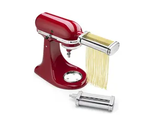 KitchenAid 2-Piece Pasta Cutter Set with Capellini & Lasagnette Cutters for Fresh Homemade Pasta Fits All Stand Mixers Commercial Style Stainless Steel