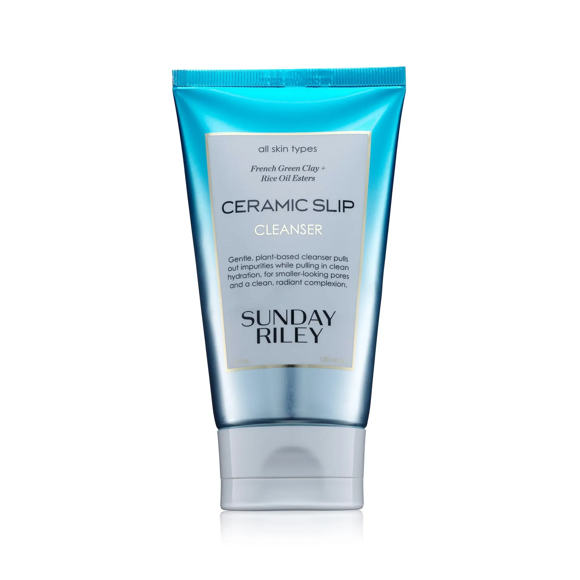 Sunday Riley Ceramic Slip Clay Cleanser - Gentle Daily Facial Wash for All Skin Types, Sensitive Skin-Friendly Cleansing for Radiant Complexion, Rice, French, Soft Skin