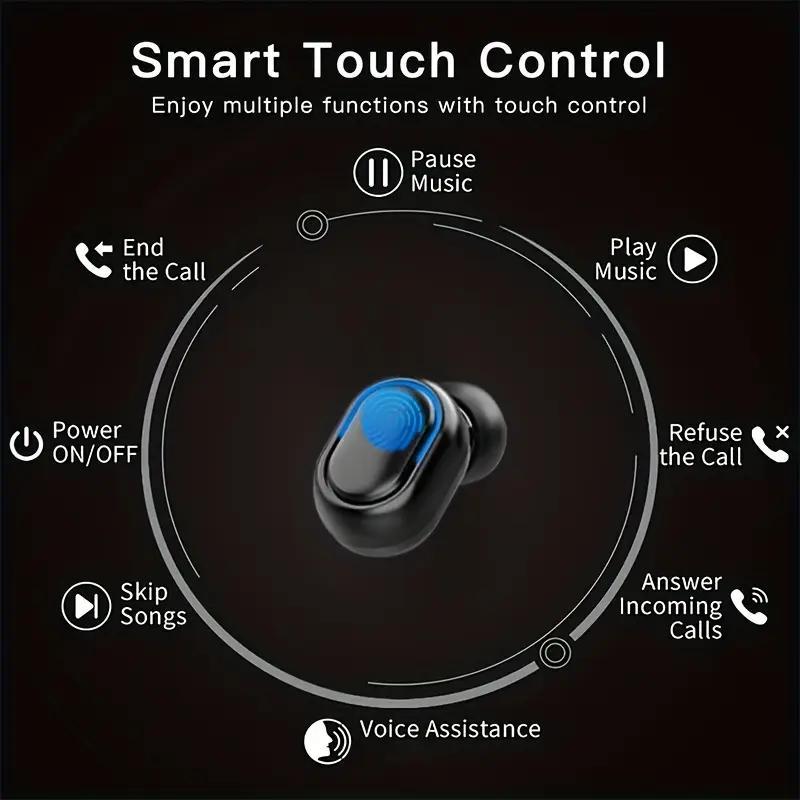 A6S TWS Wireless Bluetooth Headset With Digital Display Earphone Bluetooth Sport In Ear Earbuds Headset with Mic for IOS & Android