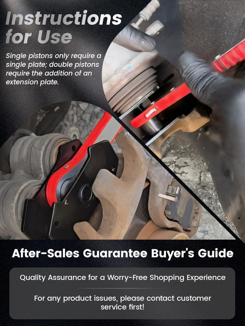 Brake Caliper Press Tool - 360° Rotating Ratchet Piston Spreader Wrench with Large Plates, Labor-Saving Brake Pad Expander for Single, Dual, and Quad Piston Disc Brakes, Professional Automotive Brake Repair Tool Truck Motorcycle