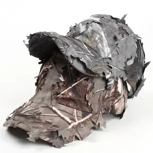 Baseball Cap Outdoor Training Leaf Imitation Camouflage Duckbill Cap Jungle Camouflage Curved Brim Soft Top Sunshade Hat