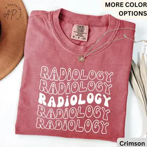 Radiology Comfort Colors Retro T-shirt, Radiologic Technologist Shirt, Rad Tech X-Ray Sweatshirt, Gift for XRay Tech, CAT Scan Tech