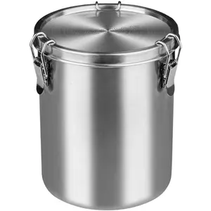 Stainless Steel Coffee Canister | 100% Airtight Metal Food Storage Container with Lid Sealed - Keep Coffee Beans, Sugar, Tea Fresh for Months (56 fl oz)