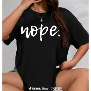 Nope T-Shirt with Sarcastic Graphic – Casual Cute Tee for All Genders