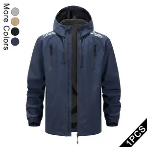 Men’s Outdoor Functional Multi-Pocket Hardshell Jacket — Spring/Autumn Windproof Waterproof Hooded Coat