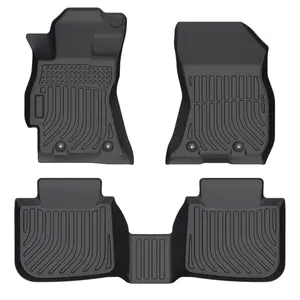 COLANAT for Subaru WRX & STi 2015-2021 Floor Mats 1st & 2nd Row Set (Manual & Auto), 3D Custom Fit All-Weather Car Liners, High-Wall Waterproof, Non-Slip, Durable TPE, Sporty Look, Easy Clean
