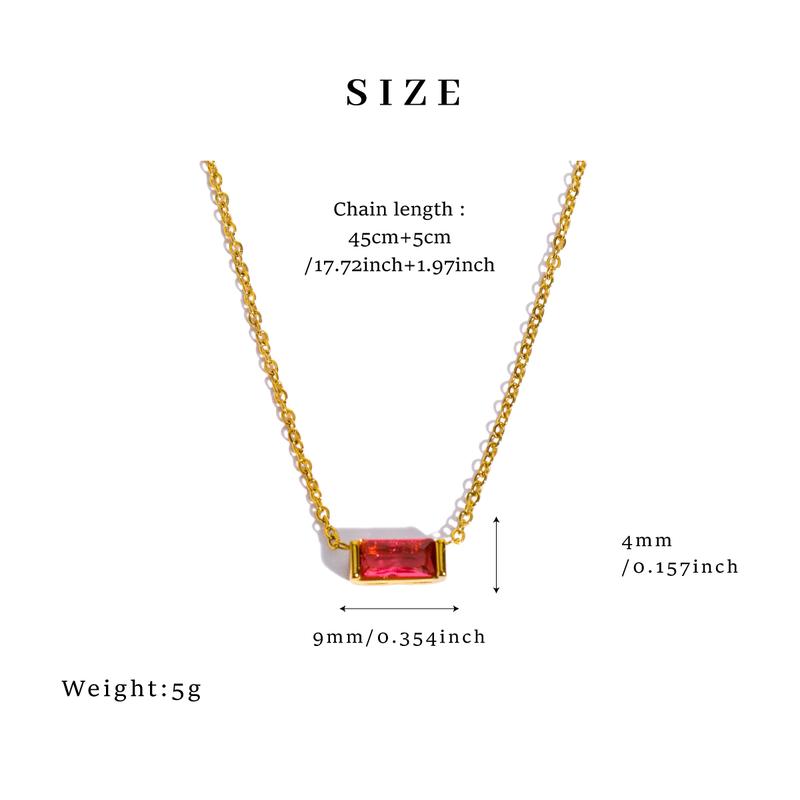 GGIRL Birthstone Necklace Minimalist - Dainty Baguette Charm 18K Gold Plated Necklace Gemstone Jewelry - Fashion Jewelry Gift for Holiday Haul Christmas Birthdays Anniversaries Personalized Gift for Her GGIRL Birthstone Necklace Minimalist - Dainty Baguette Charm 18K Gold Plated Necklace Gemstone Jewelry - Fashion Jewelry Gift for Holiday Haul Christmas Birthdays Anniversaries Personalized Gift for Her