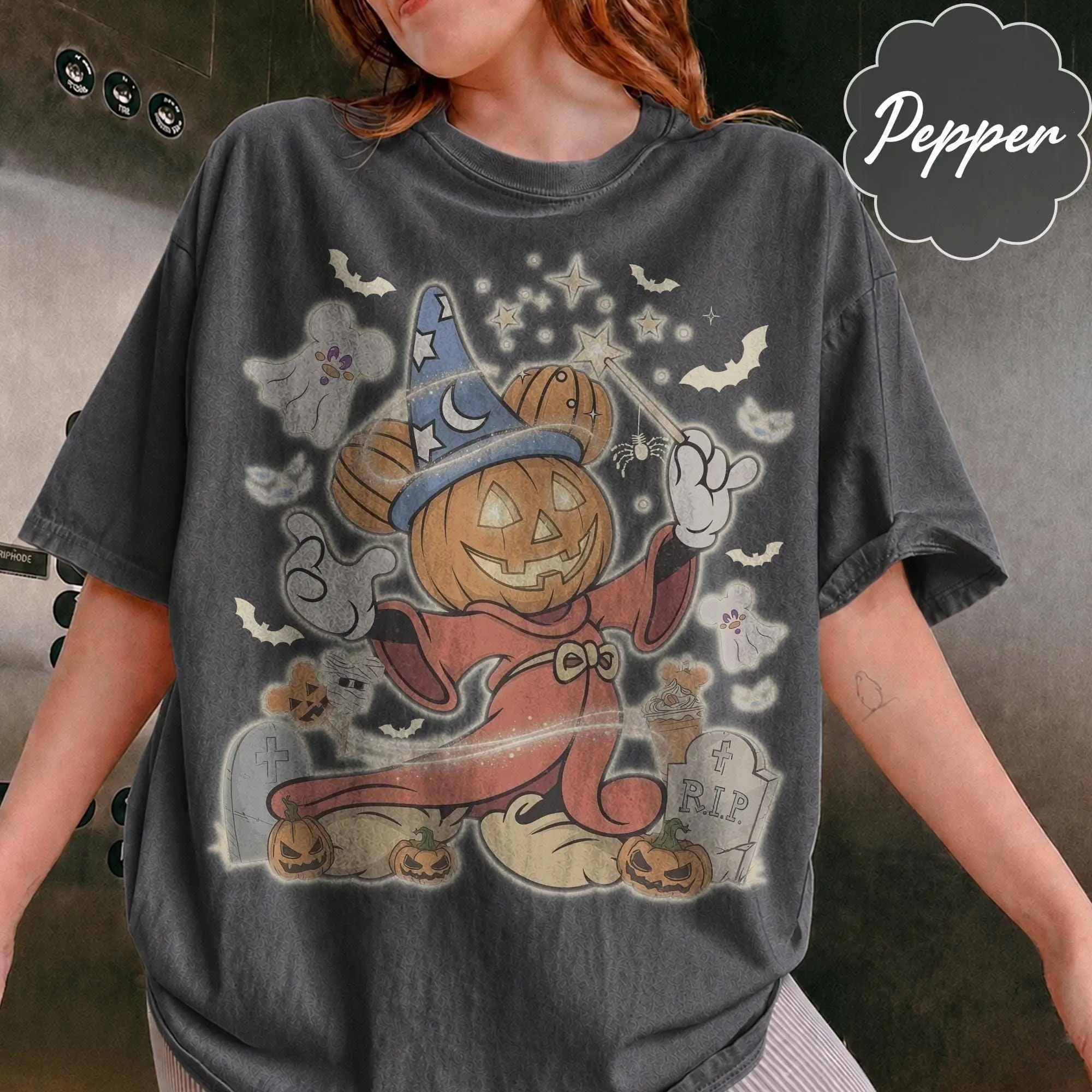 Vintage Sorcerer Pumpkin WDW Halloween Shirt, Mickey's Not So Scary Halloween Party shirt