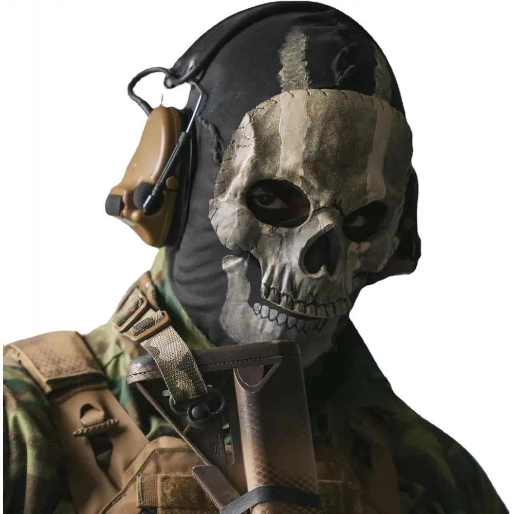 Windproof Cotton Skeleton Balaclava - Comfortable Scream Ghost Face Cover, Men's Sports & Outdoor Accessory for Skiing, Halloween Cosplay, Accessories Yifanyou Sports