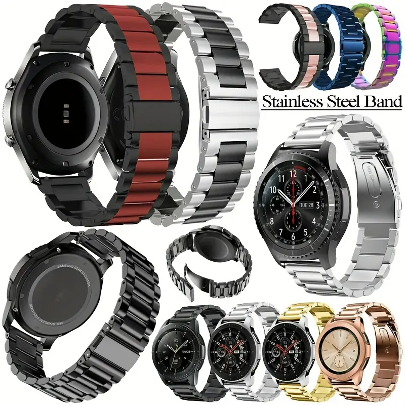 Luxury Stainless Steel Watch Band, Durable Metal Replacement Bracelet for Universal Timepieces, Fashionable Accessory, 18, 20, 22mm, Fashionable Watch Accessories, Versatile Strap, Unisex, Daily, Everyday, Stainless Steel Strap, Plain, 20Mm, Ceremony, 18M
