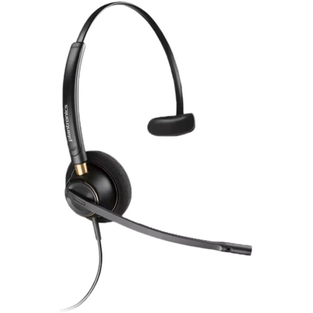 Poly EncorePro 510 Mono Over-the-Head Headset - Lightweight, Quick Disconnect, Works with Poly QD Adapters & Desk Phones, High-Quality Audio for PC Gaming & Mobile Devices, Fits Over Your Head, Mono Headset