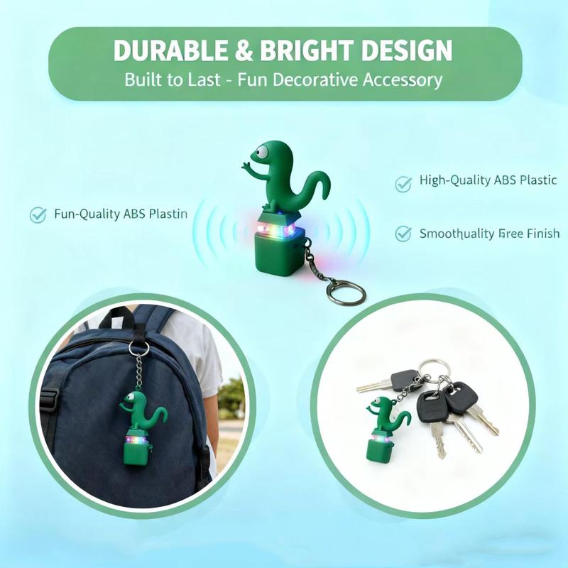 Lizard Button Keychain with Rechargeable LED Light Realistic Croak Color Changing Fun Toy for Kids & Adults Green Design Lizard Button Keychain with Rechargeable LED Light Realistic Croak Color Changing Fun Toy for Kids & Adults Green Design