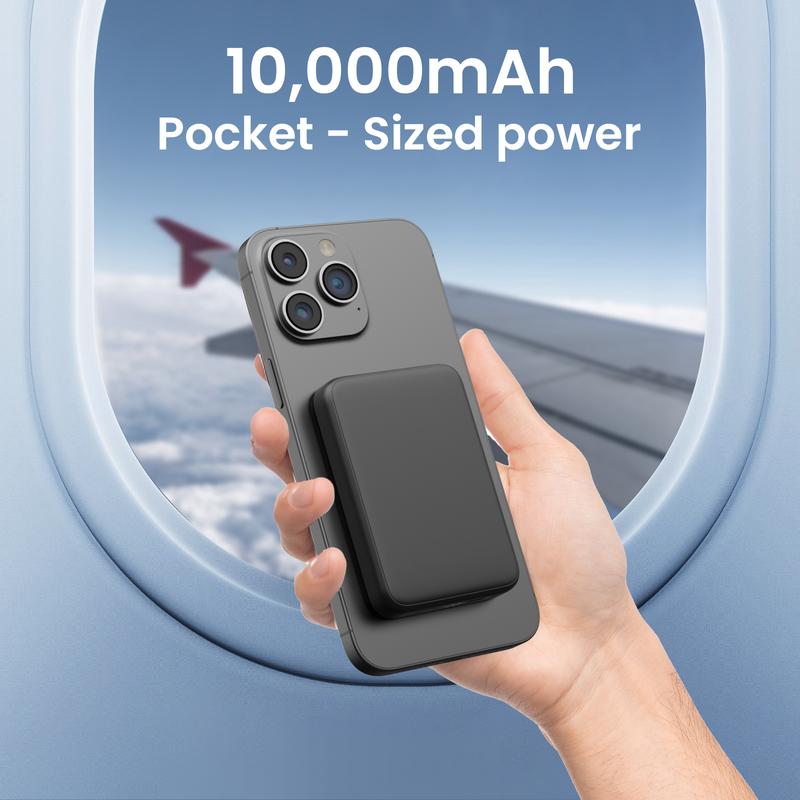 Magnetic Power Bank, 10000mAh Wireless Portable Charger with LED Display, 20W PD Fast Charging, Battery Pack with USB C Output/Input, Power Bank for iPhone16/15/14/13/12 Series and more