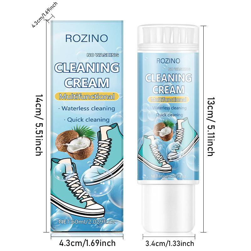 Waterless Shoe Cleaning Brush,Foam Shoe Cleaner with Shoe Brush, Shoes Stain Remover,Ideal for Sneaker Care,Full Grain Leather,Rubber,Canvas Shoes full grain leather Mesh Footwear