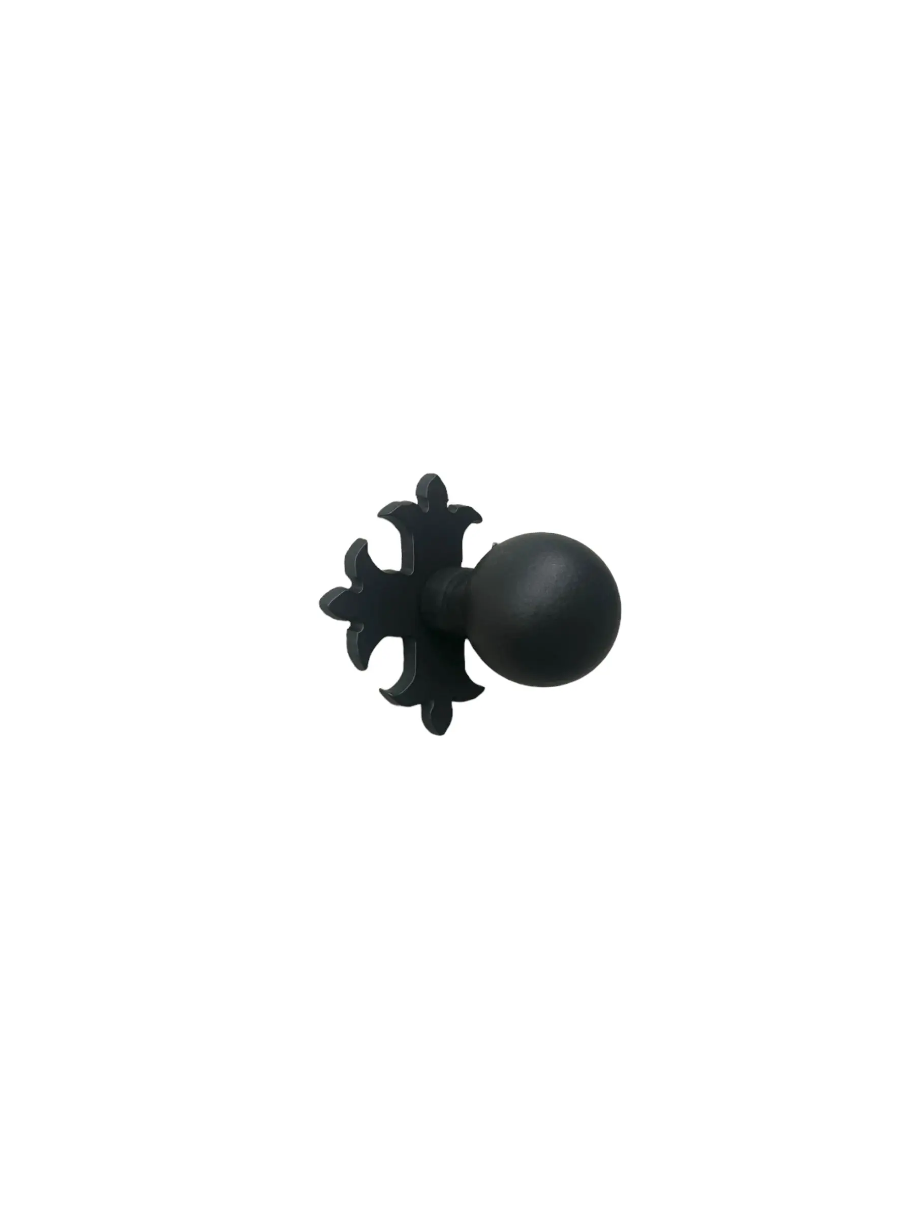 Classic Smooth Spanish Fleur De Lis Slim Cross Knob SHKR1