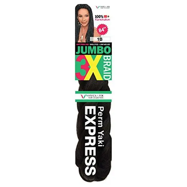 Vivica A Fox Collection Synthetic 3X Jumbo Afrelle Kanekalon Sensgal Express Braid 84"