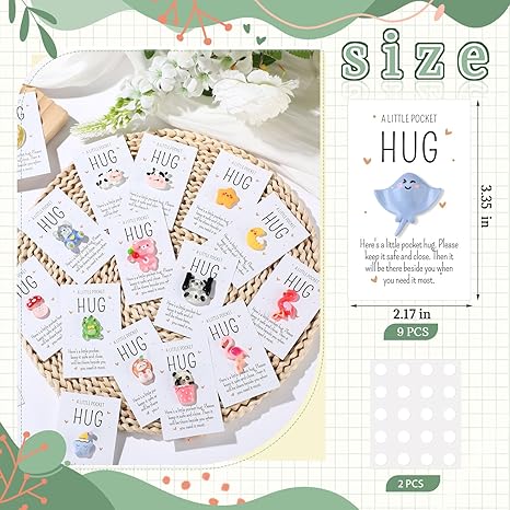 9/20/50 Pcs Pocket Hug for Easter Basket Stuffers Mini Resin Animals with Card Easter Party Gifts for Students Friends Easter Exchange Gift Employee Appreciation Gift Inspirational Gifts for Family Colleagues Thanksgiving Day Gift