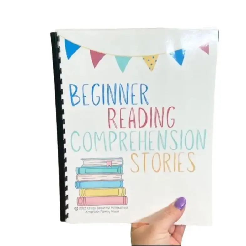 Beginning Reader Comprehension Stories #1 Spiral Notebook, 17 Engaging Stories & Questions for Young Learners (Education Book for Language Learning)