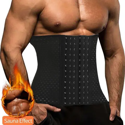 Men Modeling Strap Slimming Belt Waist Trainer Tummy Control Body Shaper Adjustable Abdomen Belly Compression Shapewear