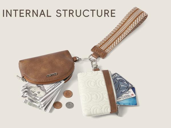 CLUCI TikTokShopSpringGlowUp Dual Pouch Wristlet Wallet for Women Clutch Zipper Coin Purse Detachable Keychain Wallet Mini Zip Gift Leather Compact Clip Durable purse women wallet women CLUCI TikTokShopSpringGlowUp Dual Pouch Wristlet Wallet for Women Clutch Zipper Coin Purse Detachable Keychain Wallet Mini Zip Gift Leather Compact Clip Durable purse women wallet women