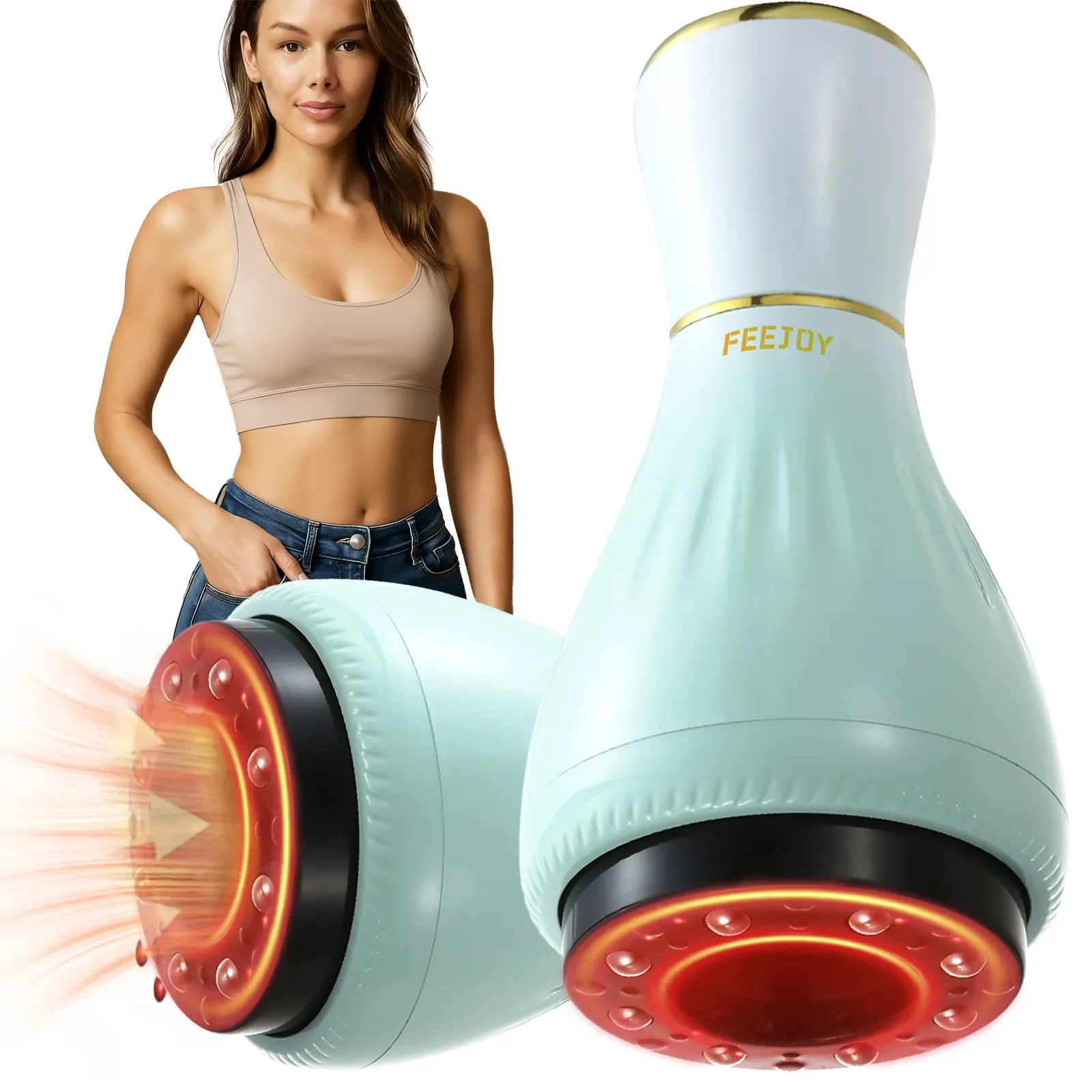 Electric Cupping Massager for Body with Suction, Microcurrent, Red Light & Heat, 12 Intensity ,for Back, Neck & Shoulder Comfort,Thoughtful Gift for Mom, Dad, Family & Friends