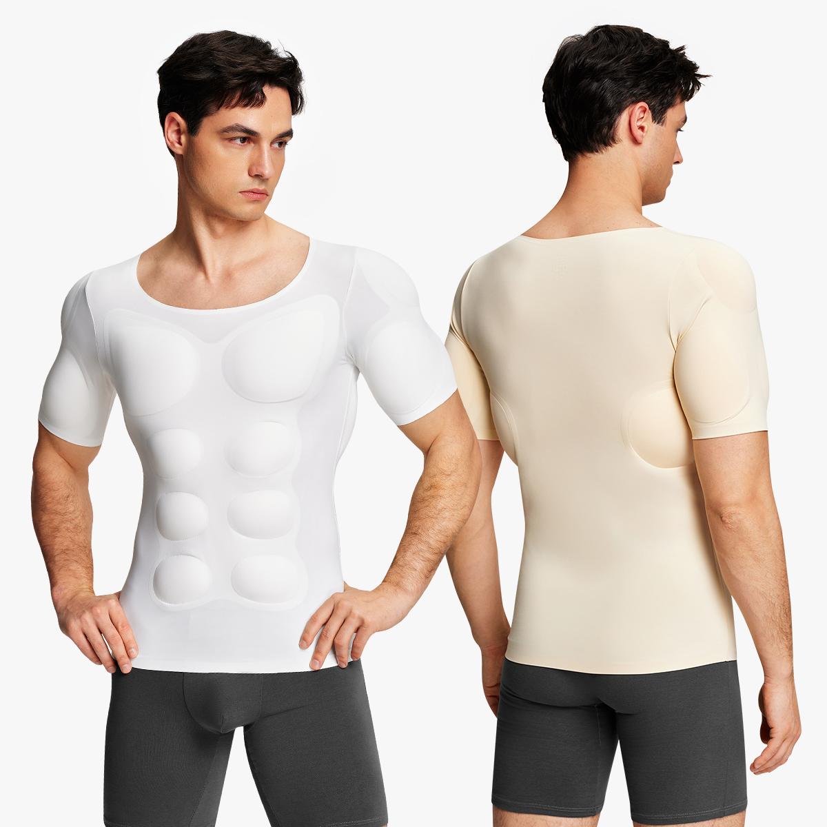 【LIVE】Nebility Men’s Invisible Seamless Muscle-Enhancing T-Shirt with Removable Muscle Pads and Light Compression Function, Suitable for Everyday Wear, Cosplay, and Special Occasions 【LIVE】Nebility Men’s Invisible Seamless Muscle-Enhancing T-Shirt with Removable Muscle Pads and Light Compression Function, Suitable for Everyday Wear, Cosplay, and Special Occasions