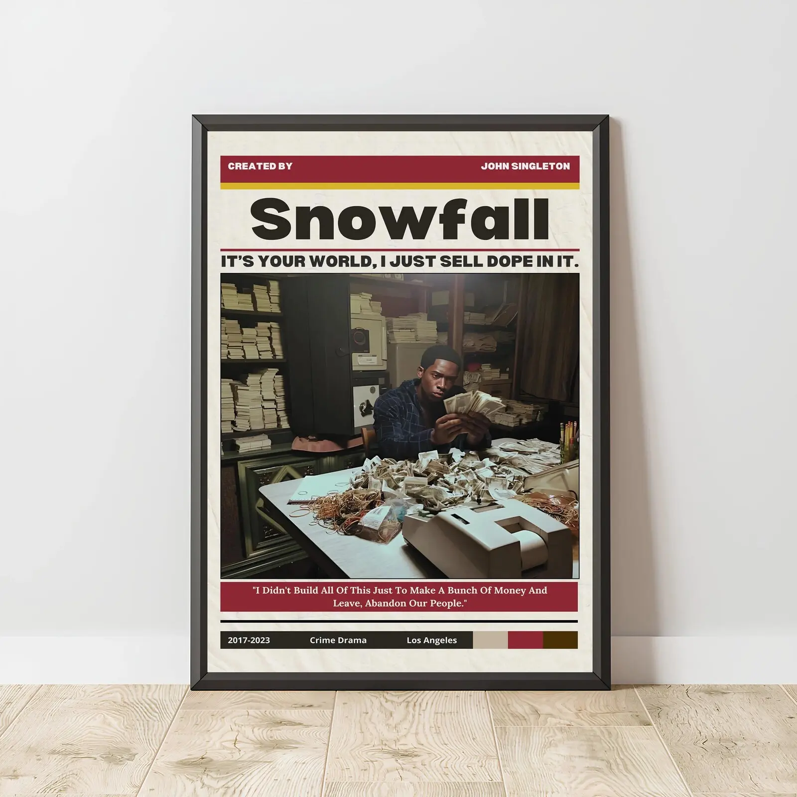 Snowfall | Franklin Saint Poster Vintage Poster | Retro Wall Art Home Decor | Damson Idris Print | Tv Series | Tv Show | Gift Idea eaa